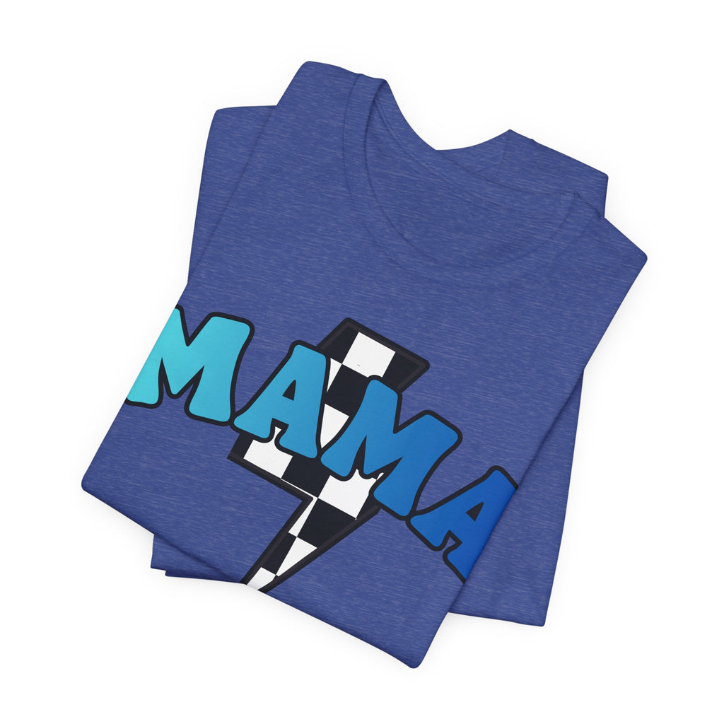 Mama checkered lightning bolt tee