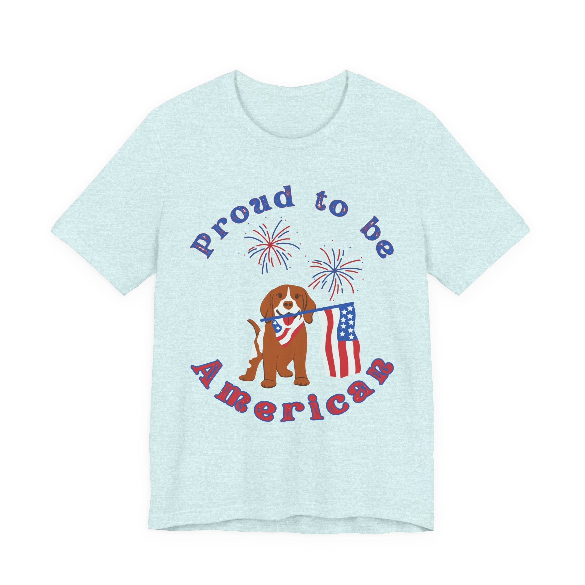 American Flag Dog T-Shirt — Proud to Be American Pet Lover Tee