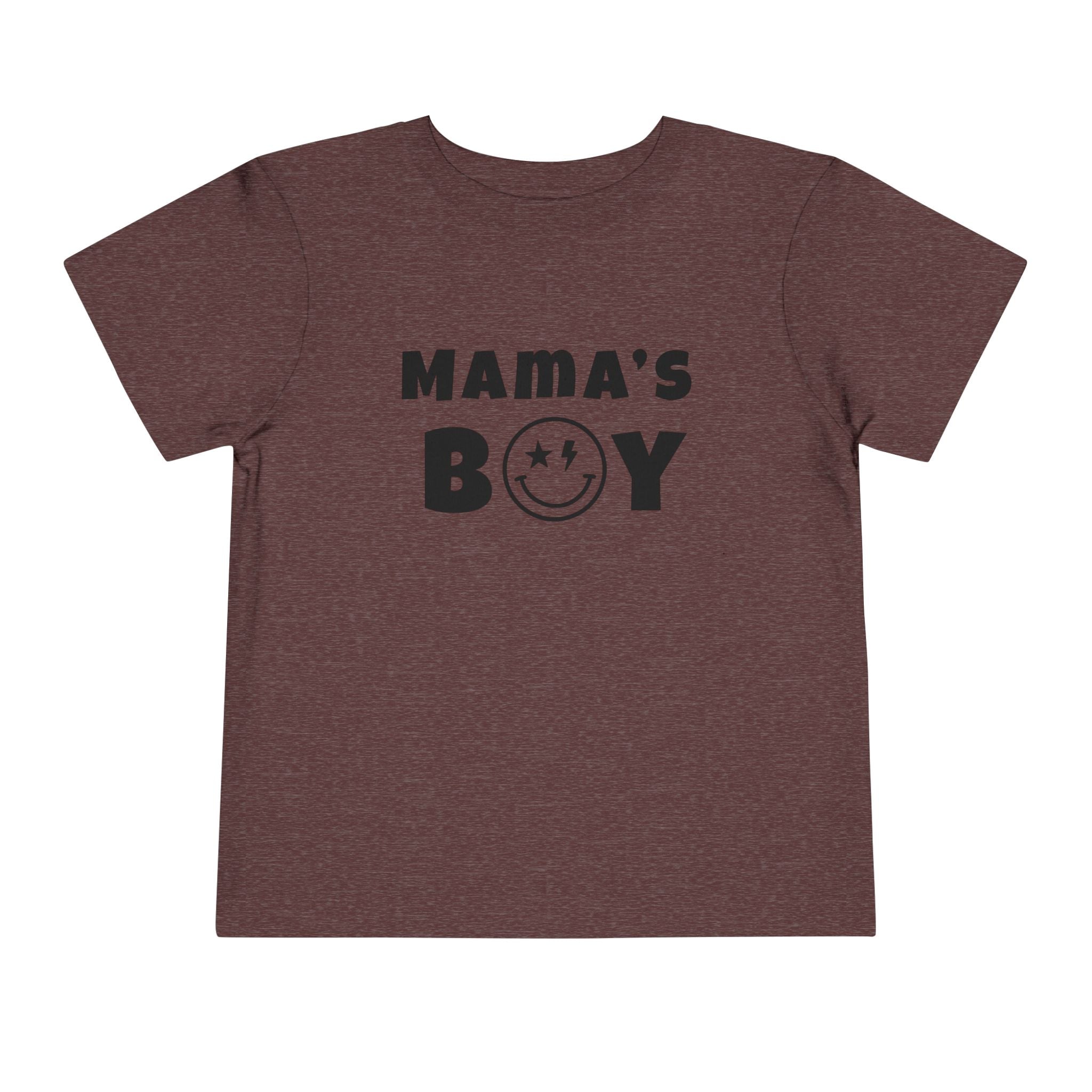 Mama's Boy Toddler Tee — Punk Smiley Graphic