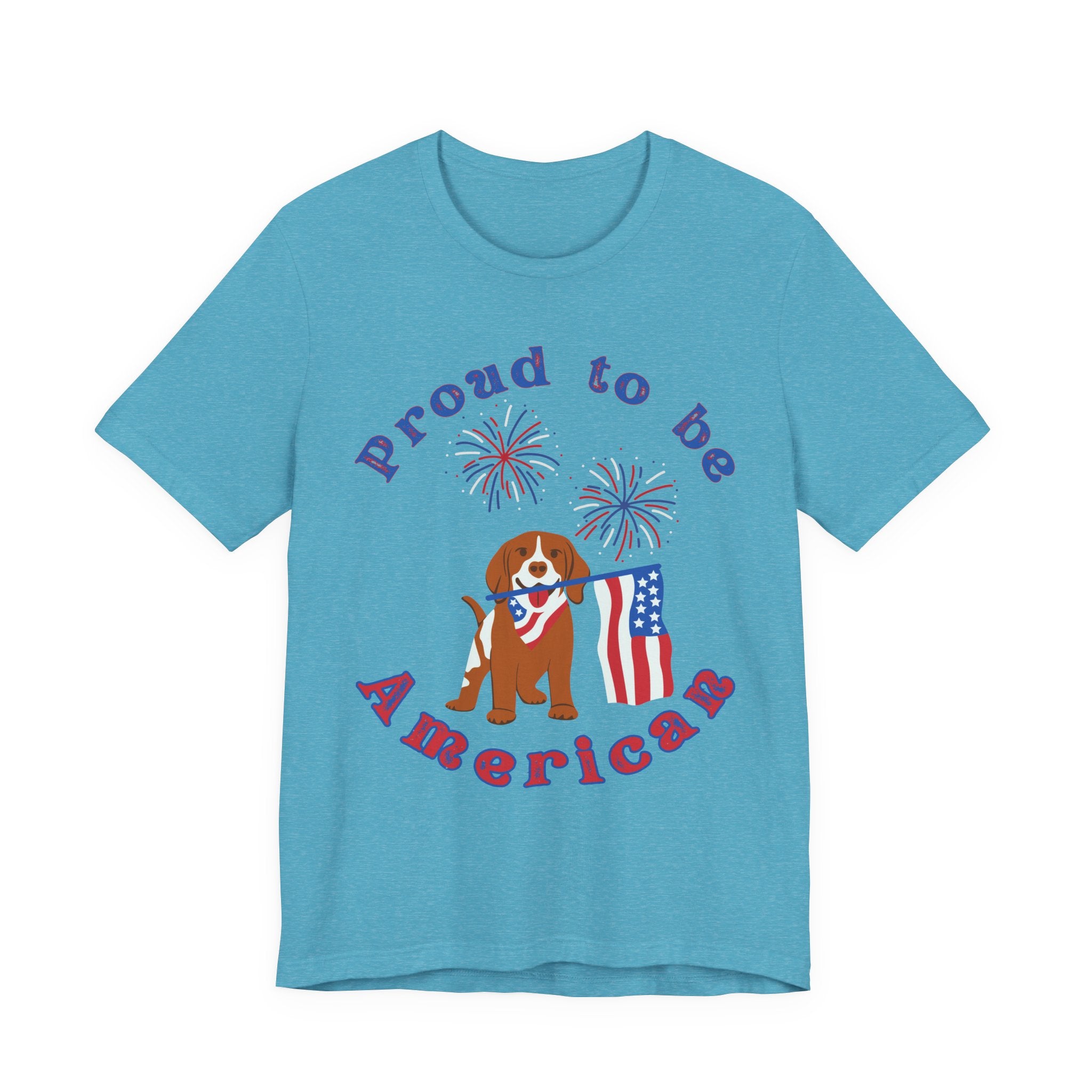 American Flag Dog T-Shirt — Proud to Be American Pet Lover Tee