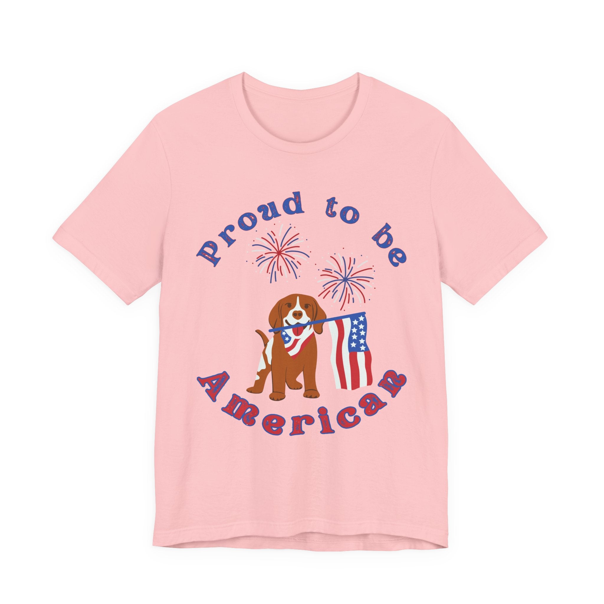 American Flag Dog T-Shirt — Proud to Be American Pet Lover Tee