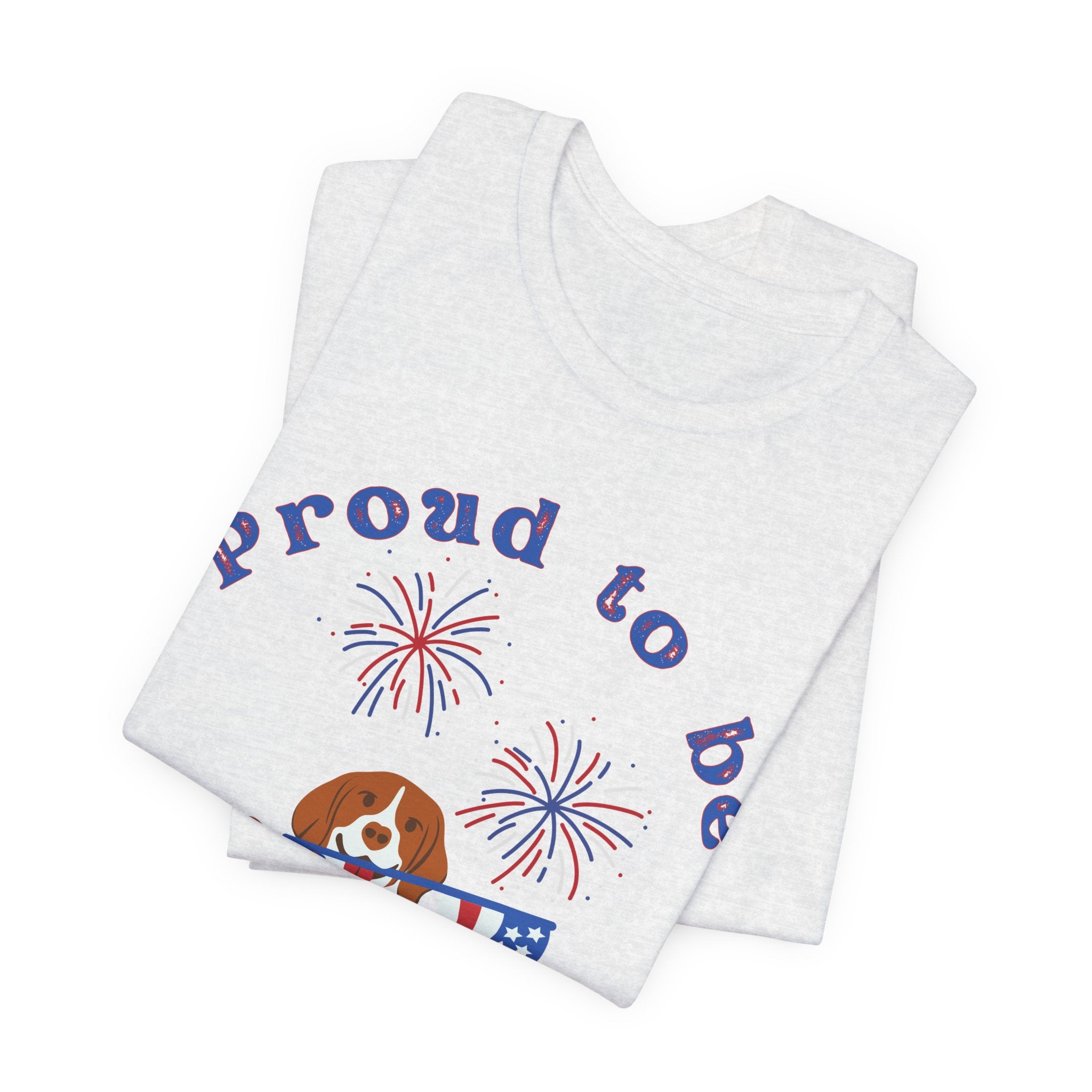 American Flag Dog T-Shirt — Proud to Be American Pet Lover Tee