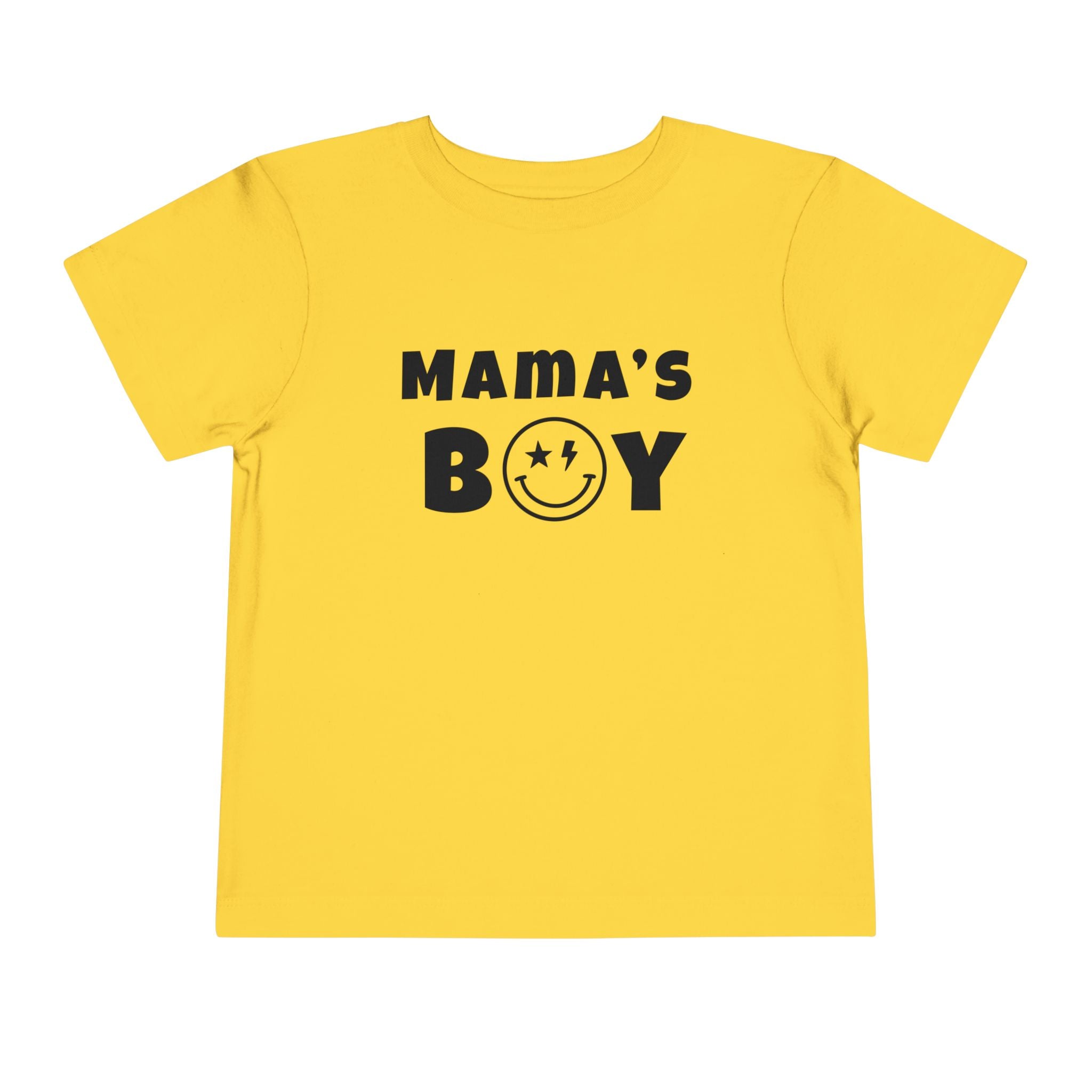 Mama's Boy Toddler Tee — Punk Smiley Graphic