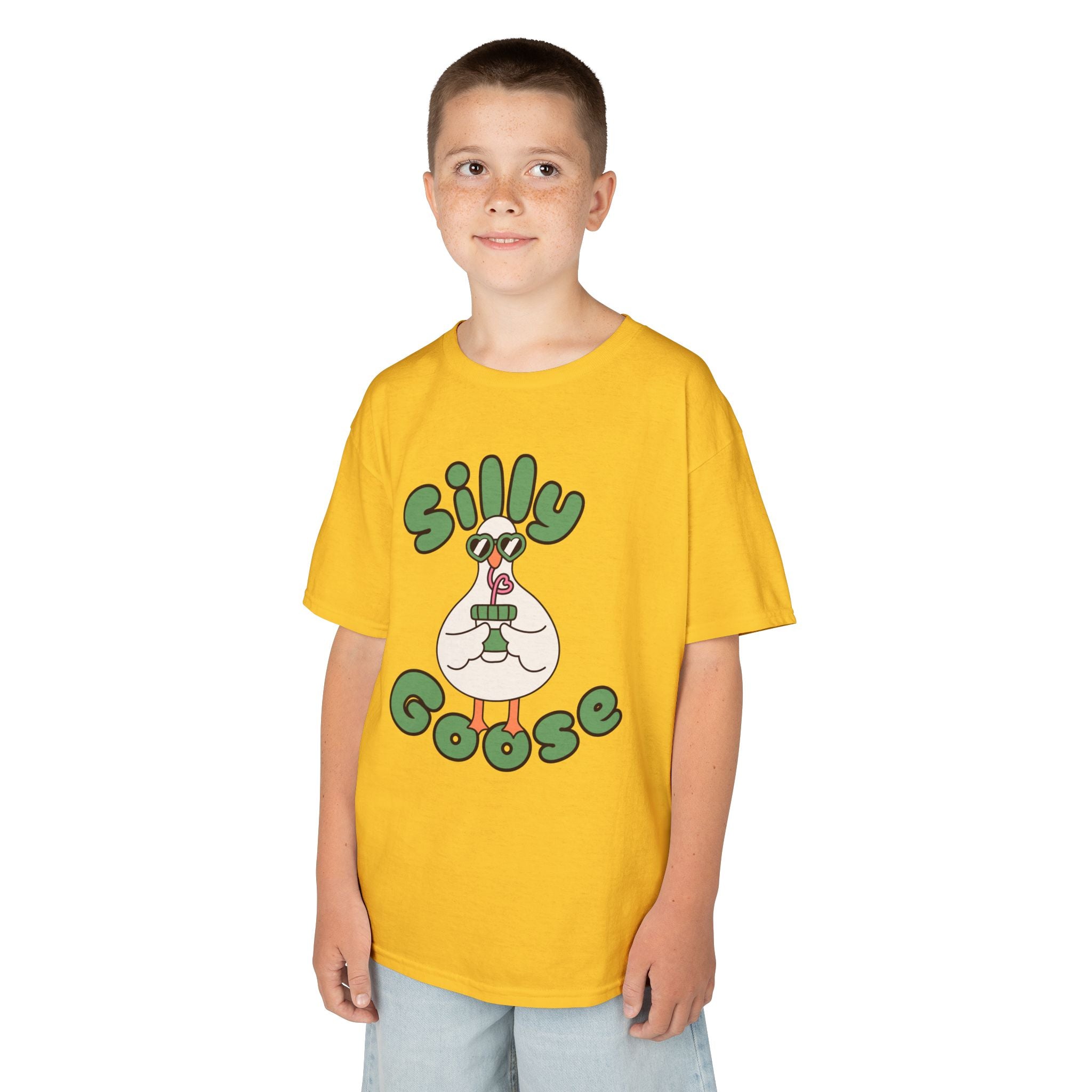 Silly Goose Kids T-Shirt — Cute Cartoon Goose Tee for Children