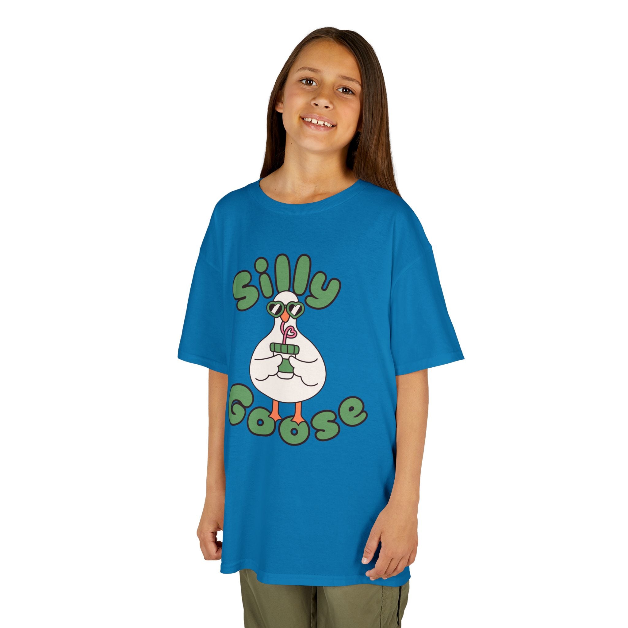 Silly Goose Kids T-Shirt — Cute Cartoon Goose Tee for Children