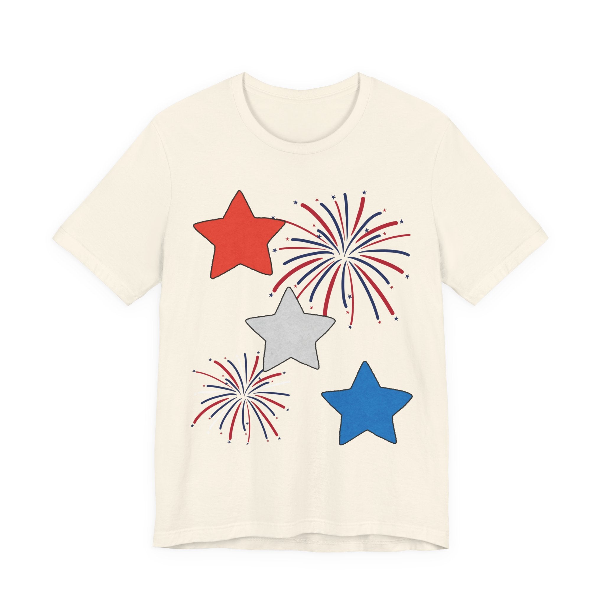 Stars & Fireworks T-Shirt — Patriotic Celebration Tee