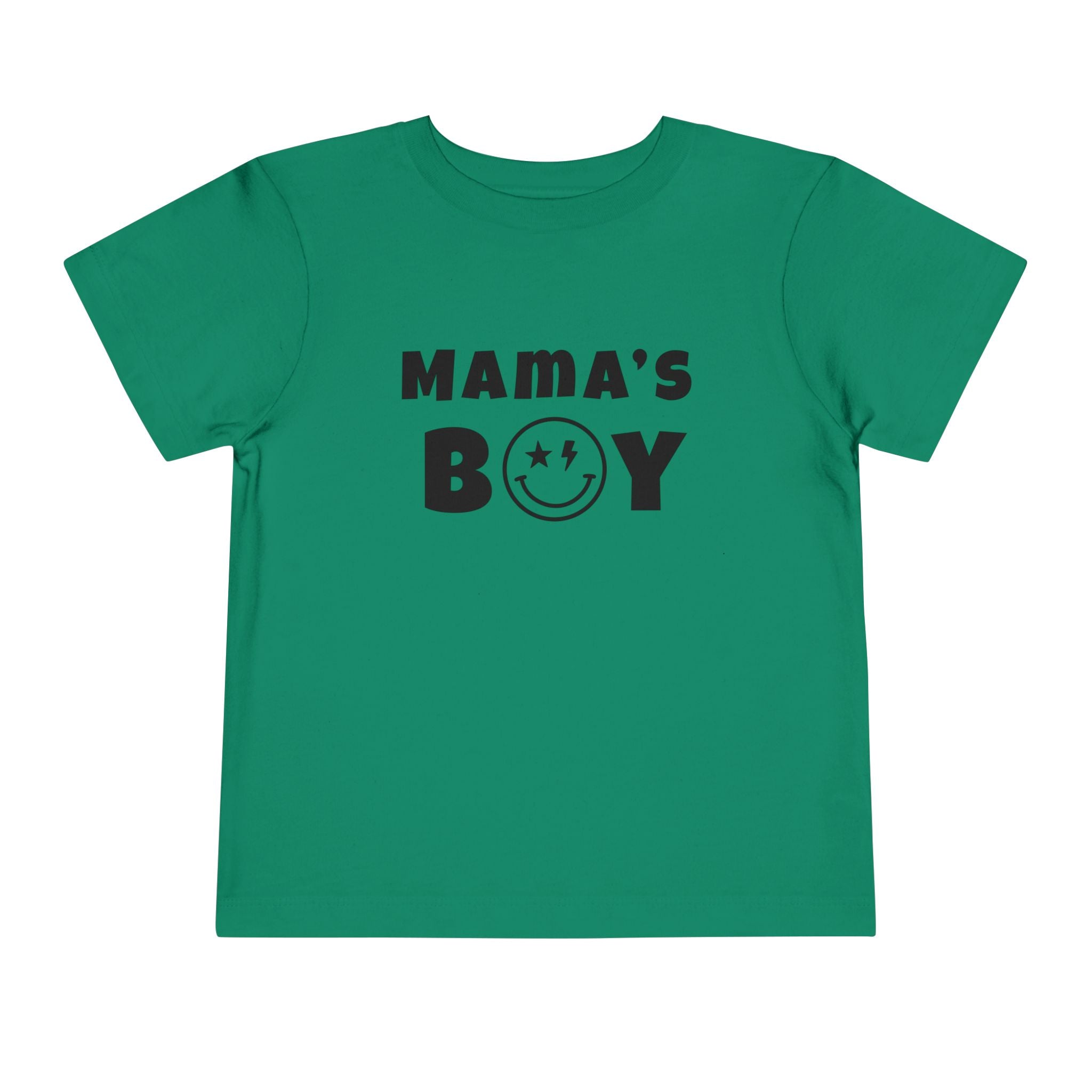 Mama's Boy Toddler Tee — Punk Smiley Graphic