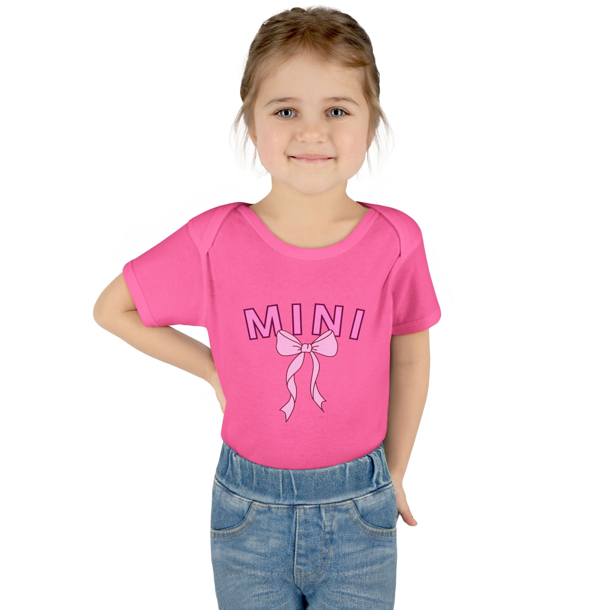 Infant Bodysuit — Mini Onesie with Bow (Matches Mama Shirt)