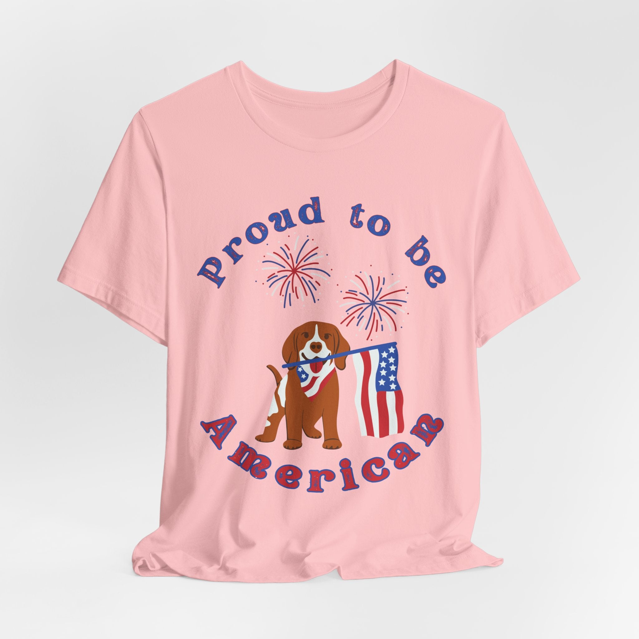 American Flag Dog T-Shirt — Proud to Be American Pet Lover Tee