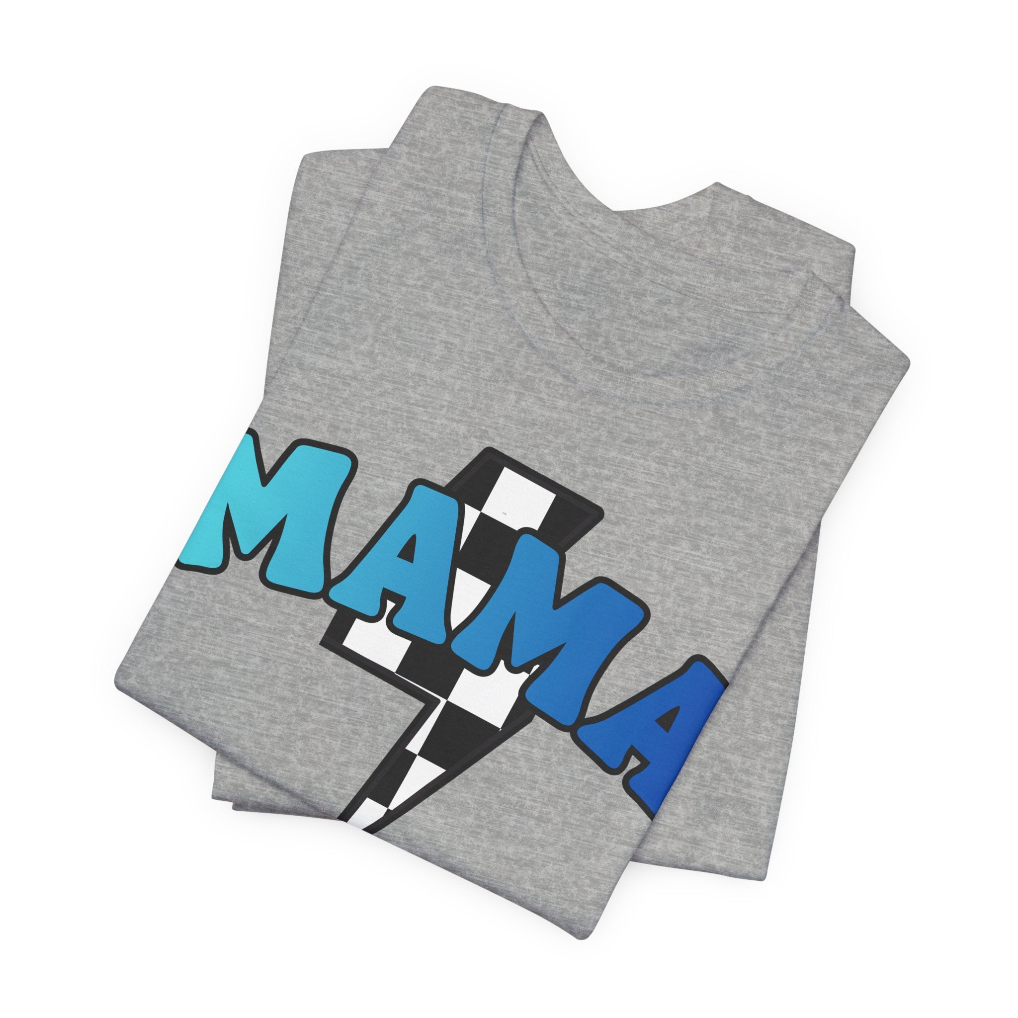 Mama checkered lightning bolt tee