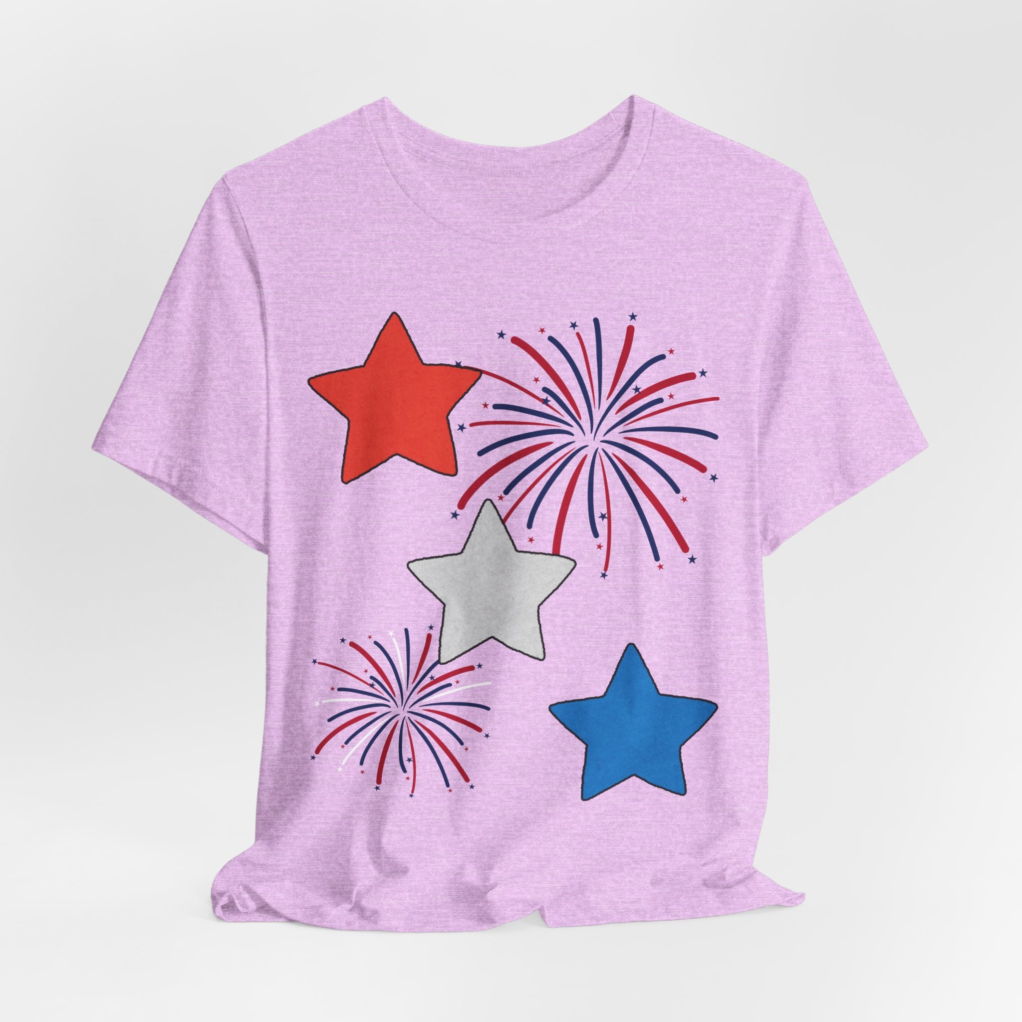 Stars & Fireworks T-Shirt — Patriotic Celebration Tee