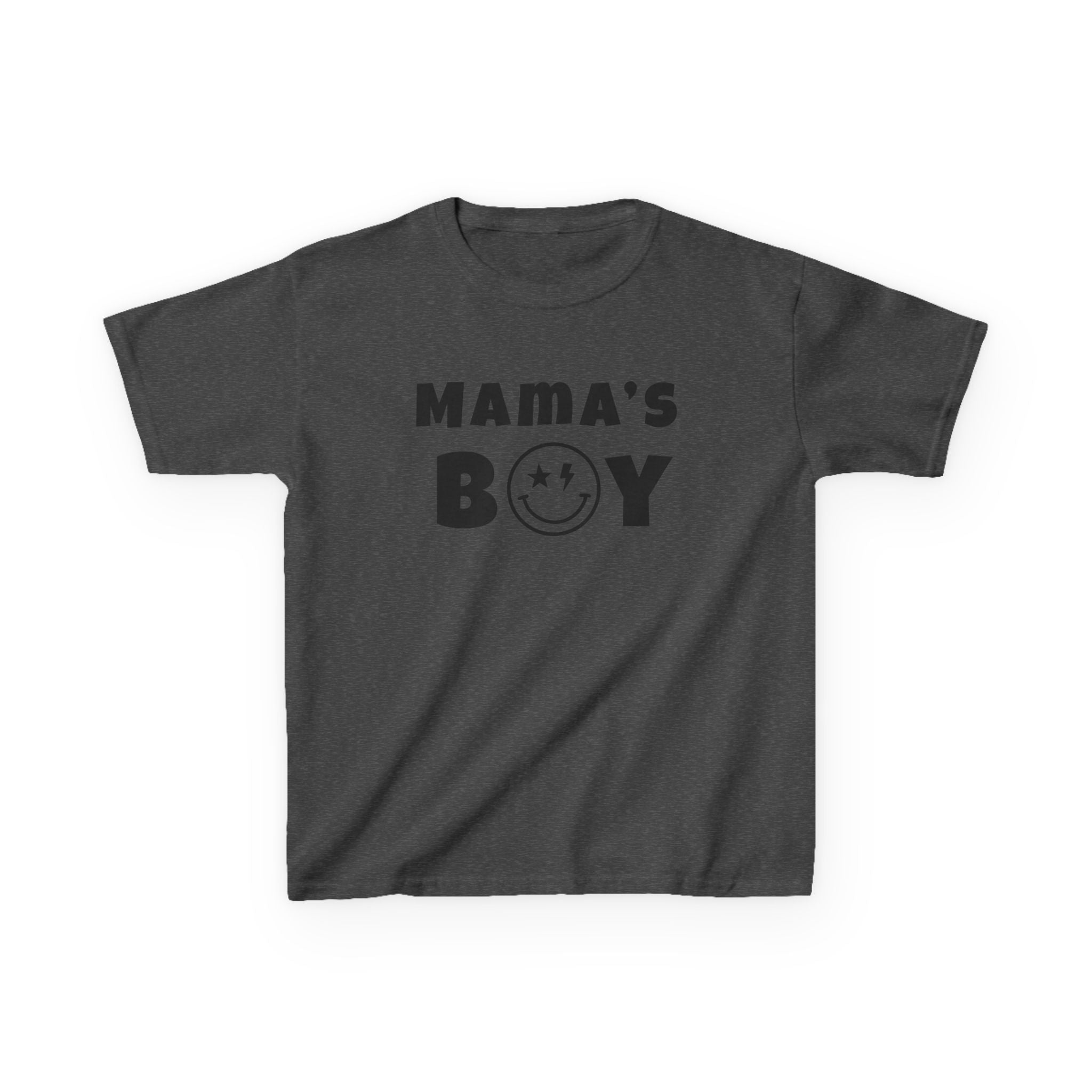 Kids Punk Smiley Tee — “Mama’s Boy” Graphic T-Shirt