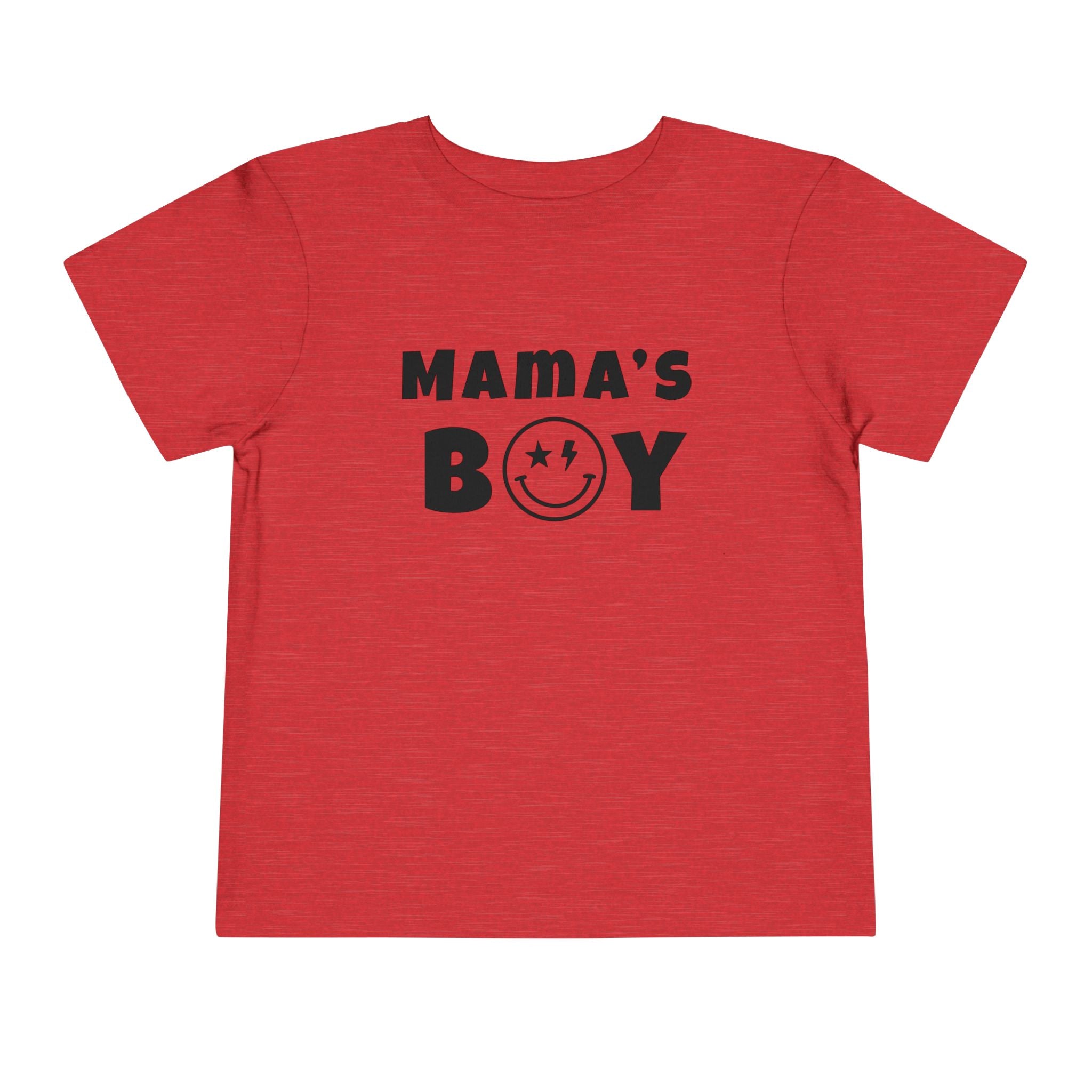 Mama's Boy Toddler Tee — Punk Smiley Graphic
