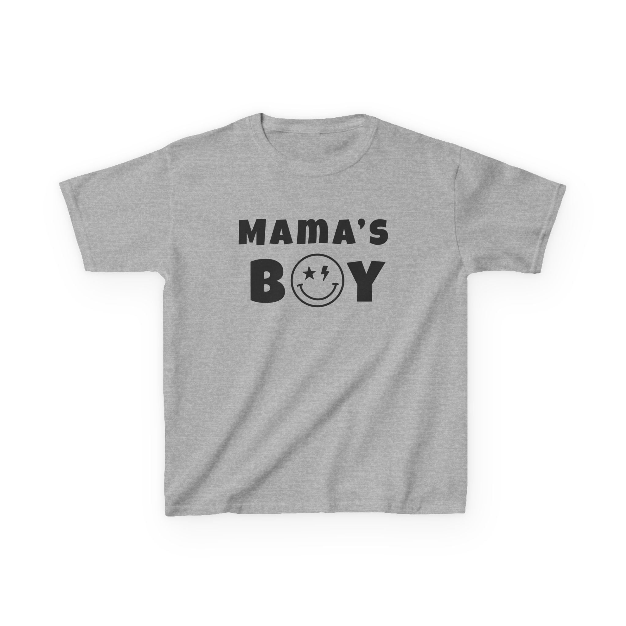 Kids Punk Smiley Tee — “Mama’s Boy” Graphic T-Shirt