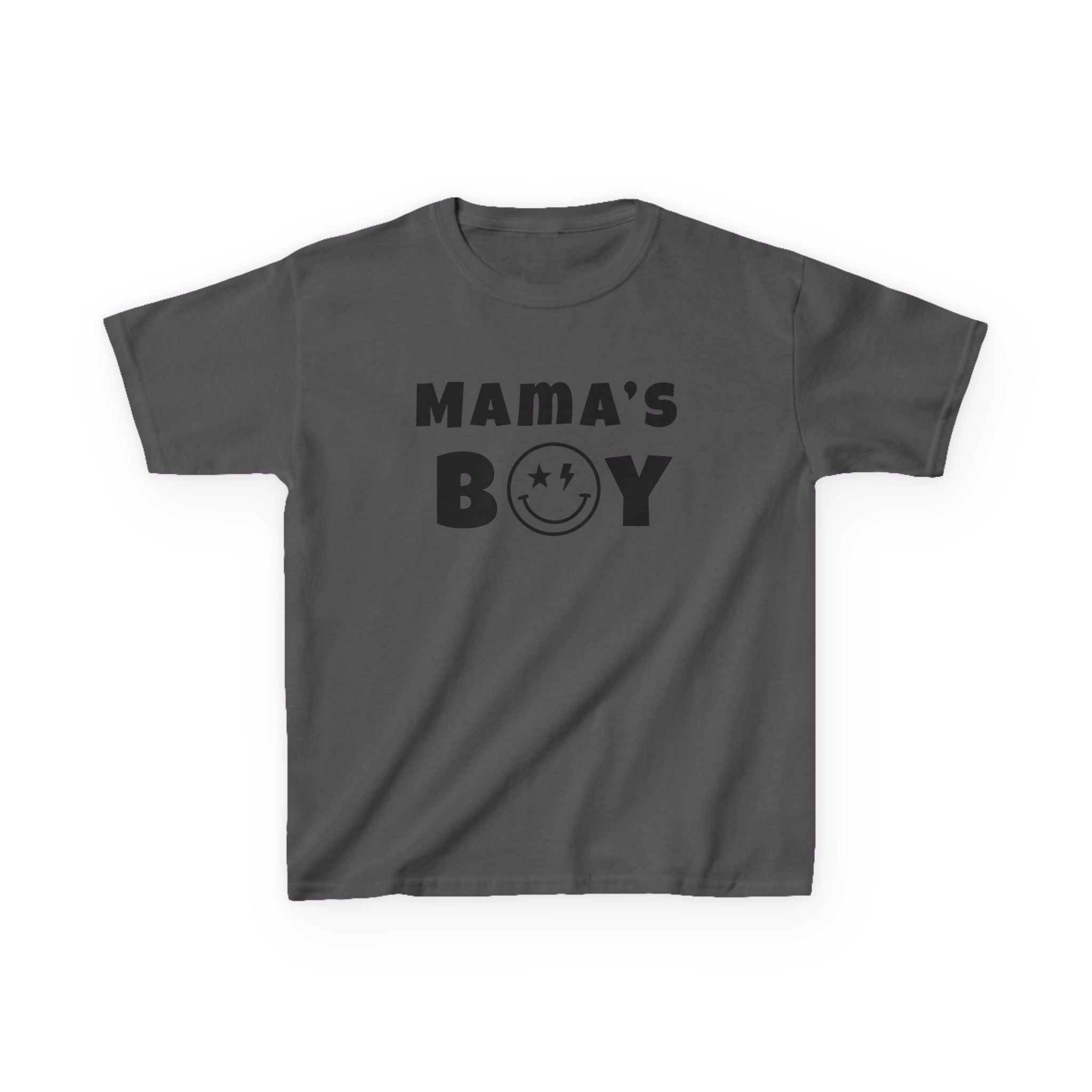Kids Punk Smiley Tee — “Mama’s Boy” Graphic T-Shirt
