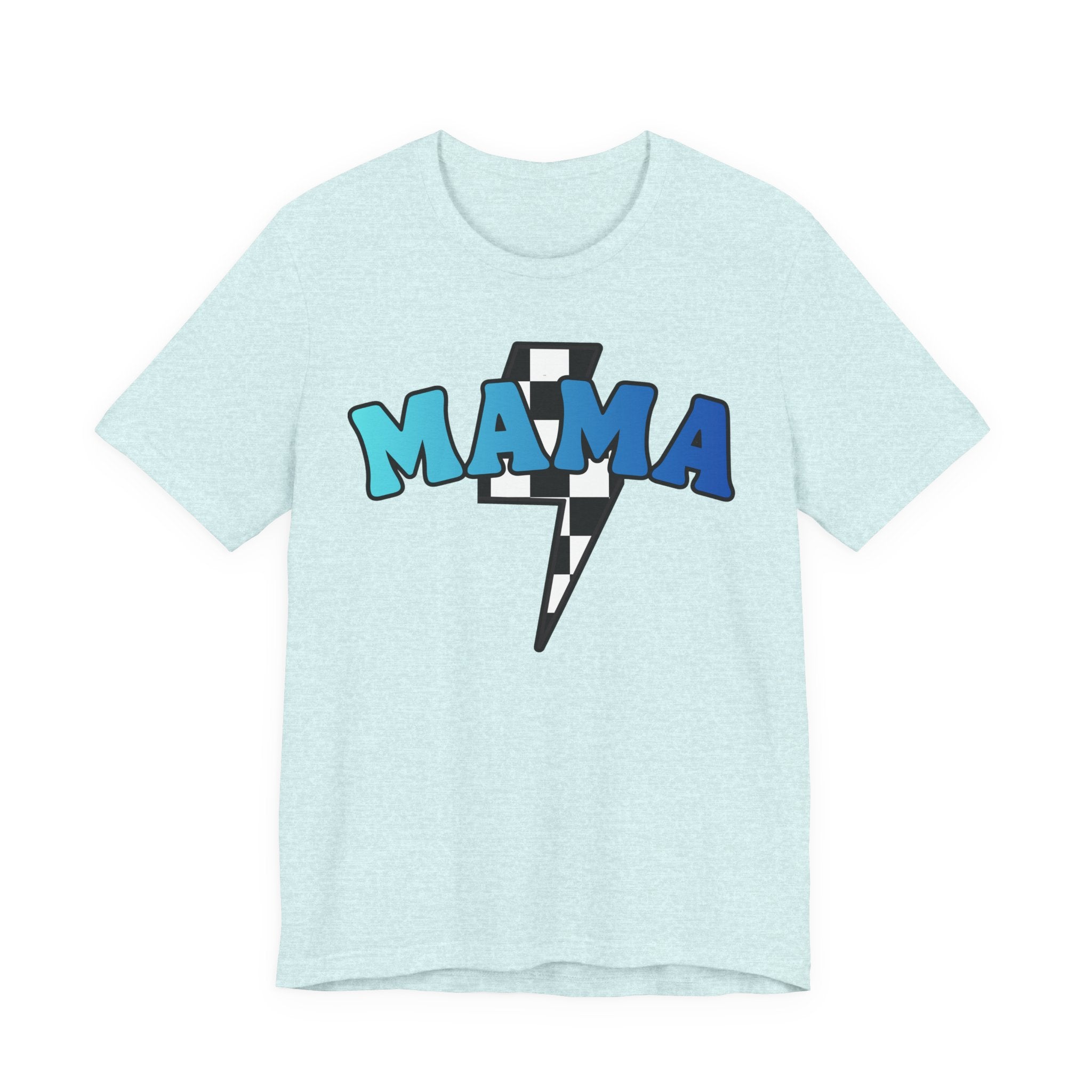 Mama checkered lightning bolt tee