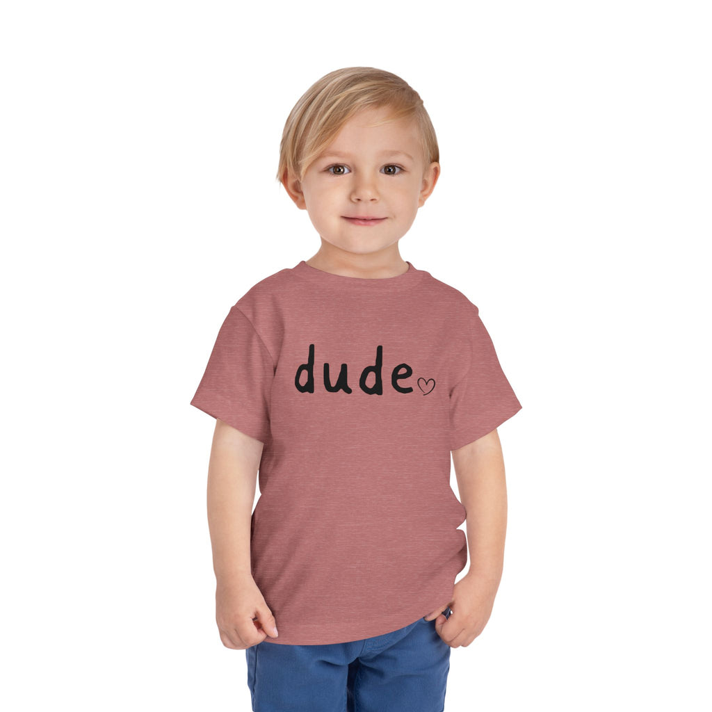 Dude Heart Toddler Tee — Kids' 'Dude' Heart T-Shirt