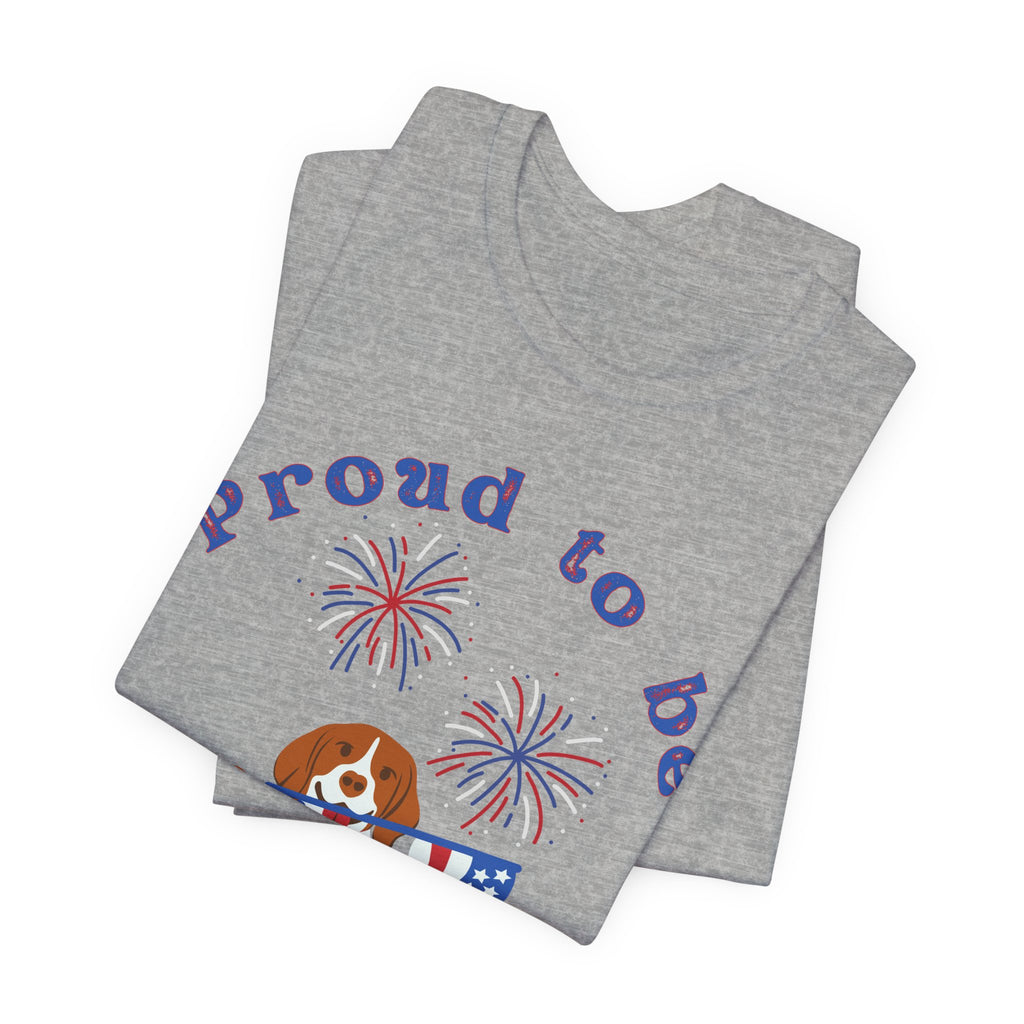 American Flag Dog T-Shirt — Proud to Be American Pet Lover Tee
