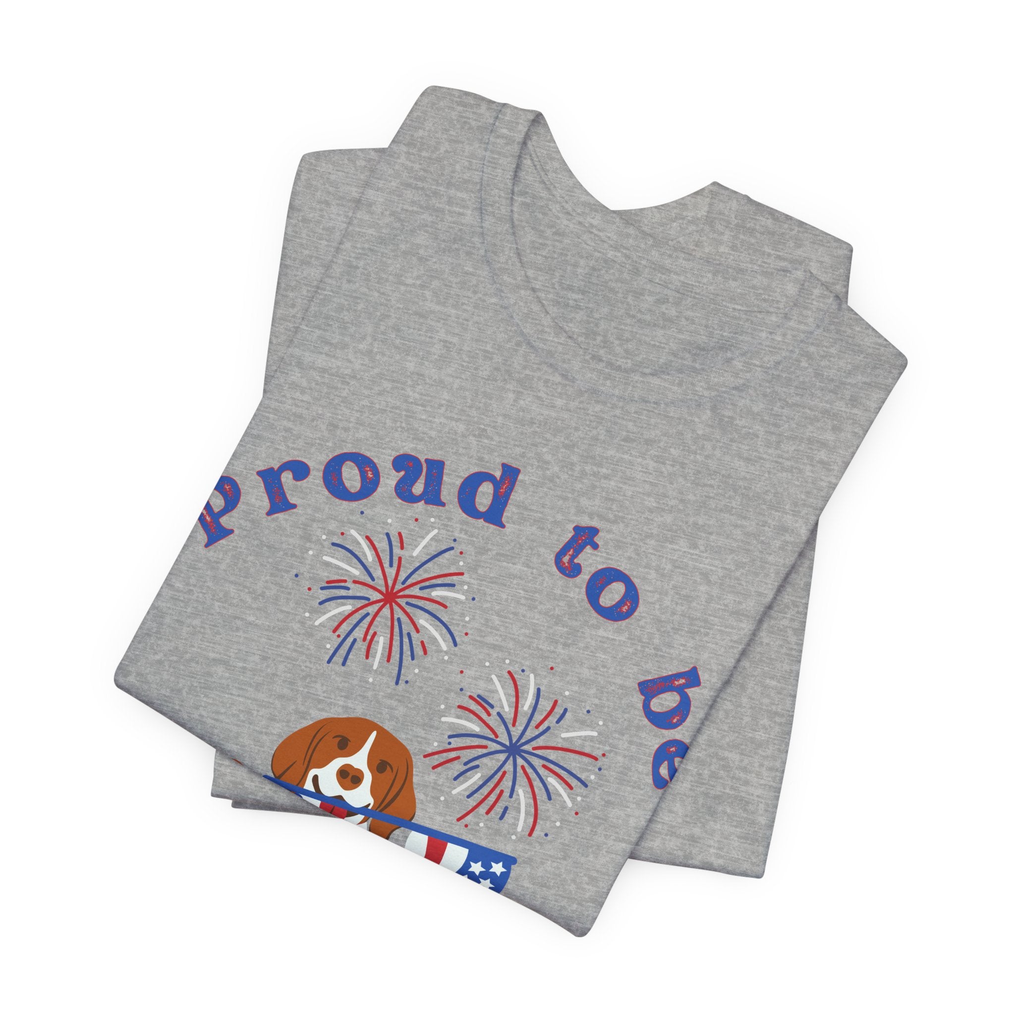 American Flag Dog T-Shirt — Proud to Be American Pet Lover Tee