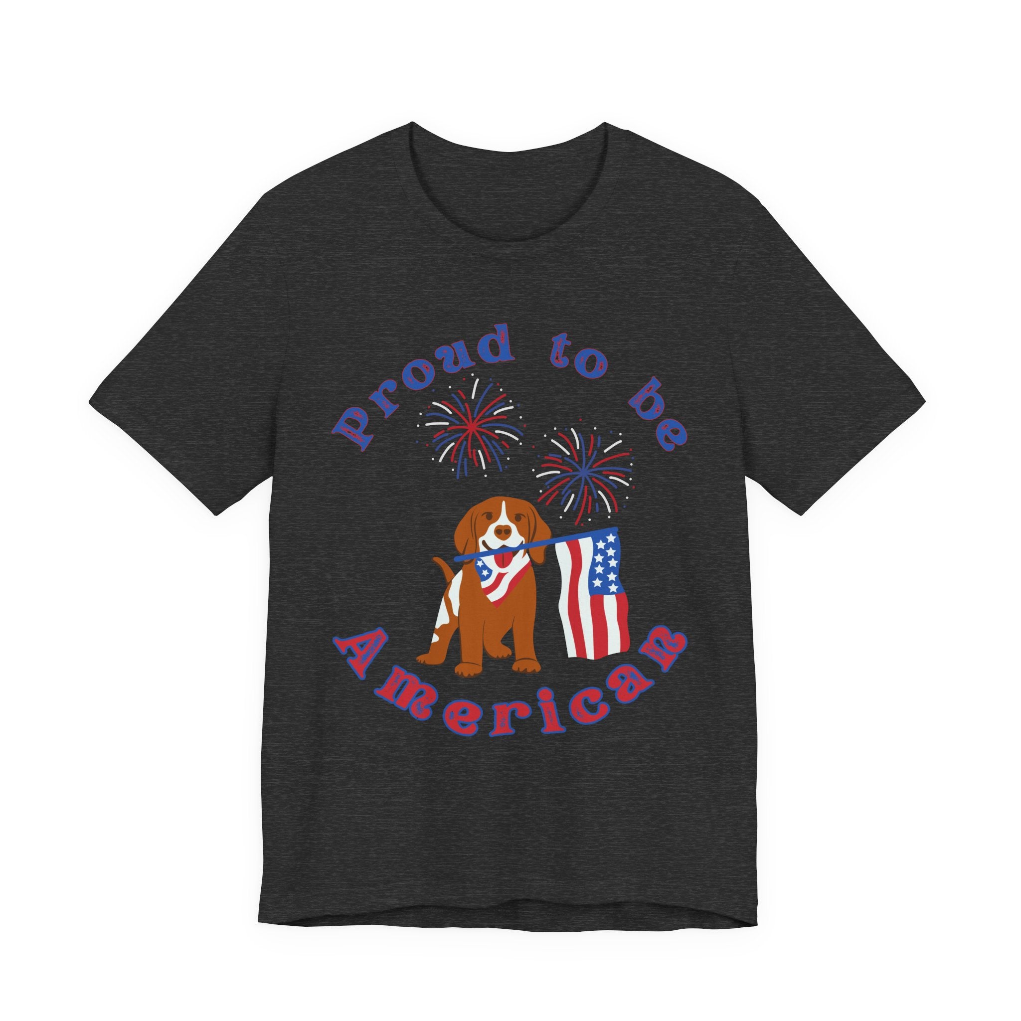 American Flag Dog T-Shirt — Proud to Be American Pet Lover Tee