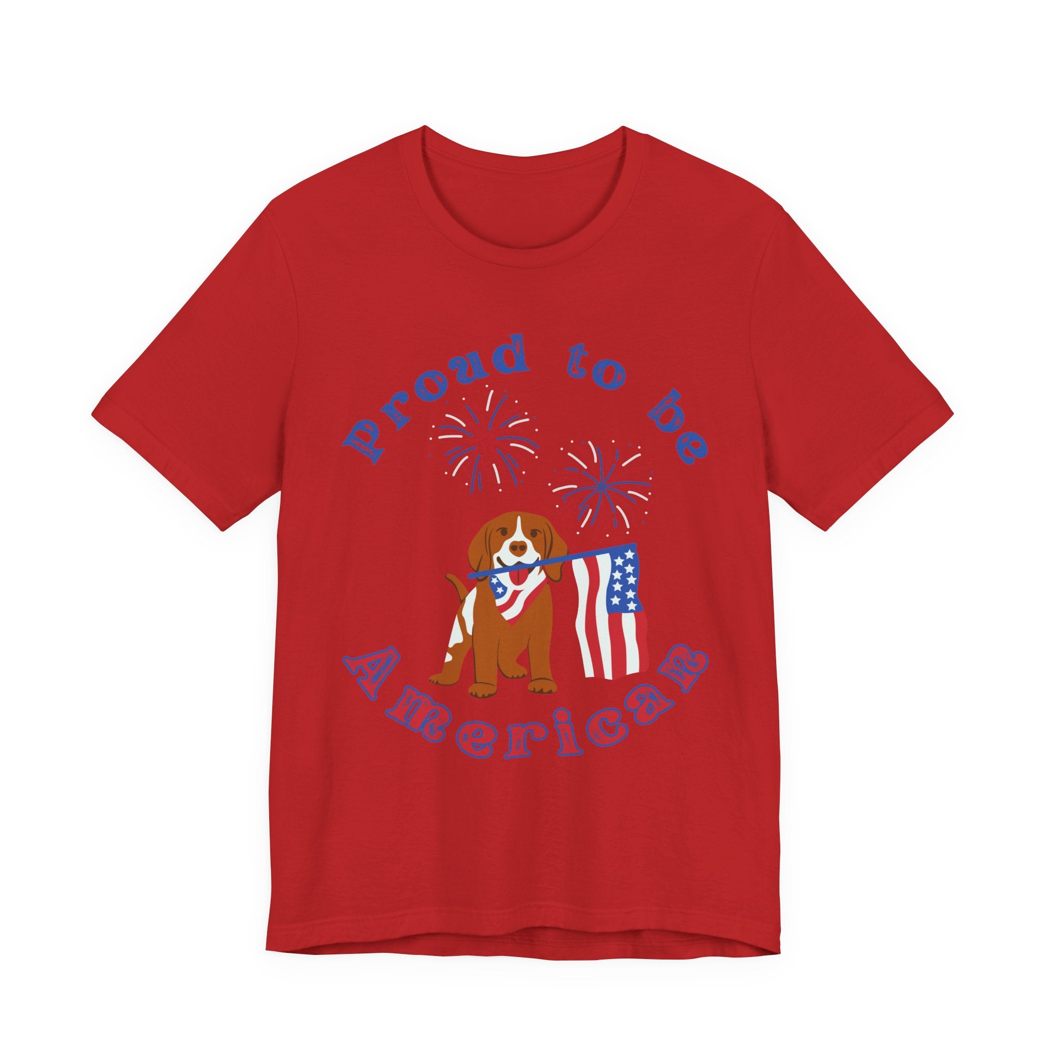American Flag Dog T-Shirt — Proud to Be American Pet Lover Tee
