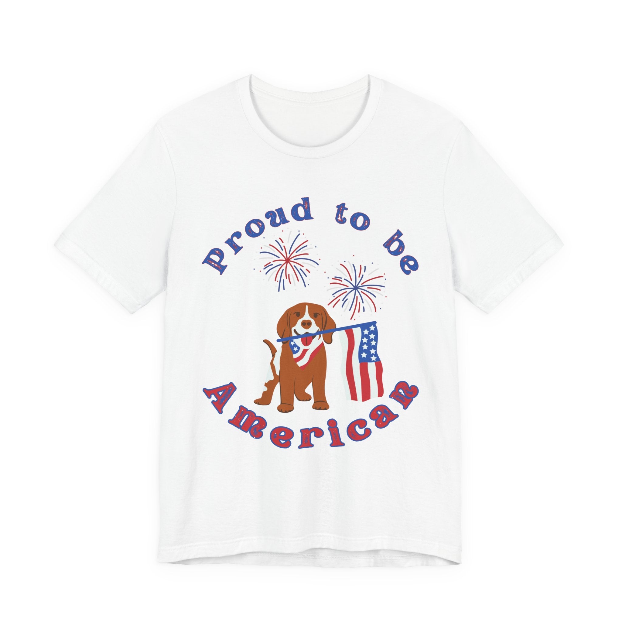 American Flag Dog T-Shirt — Proud to Be American Pet Lover Tee