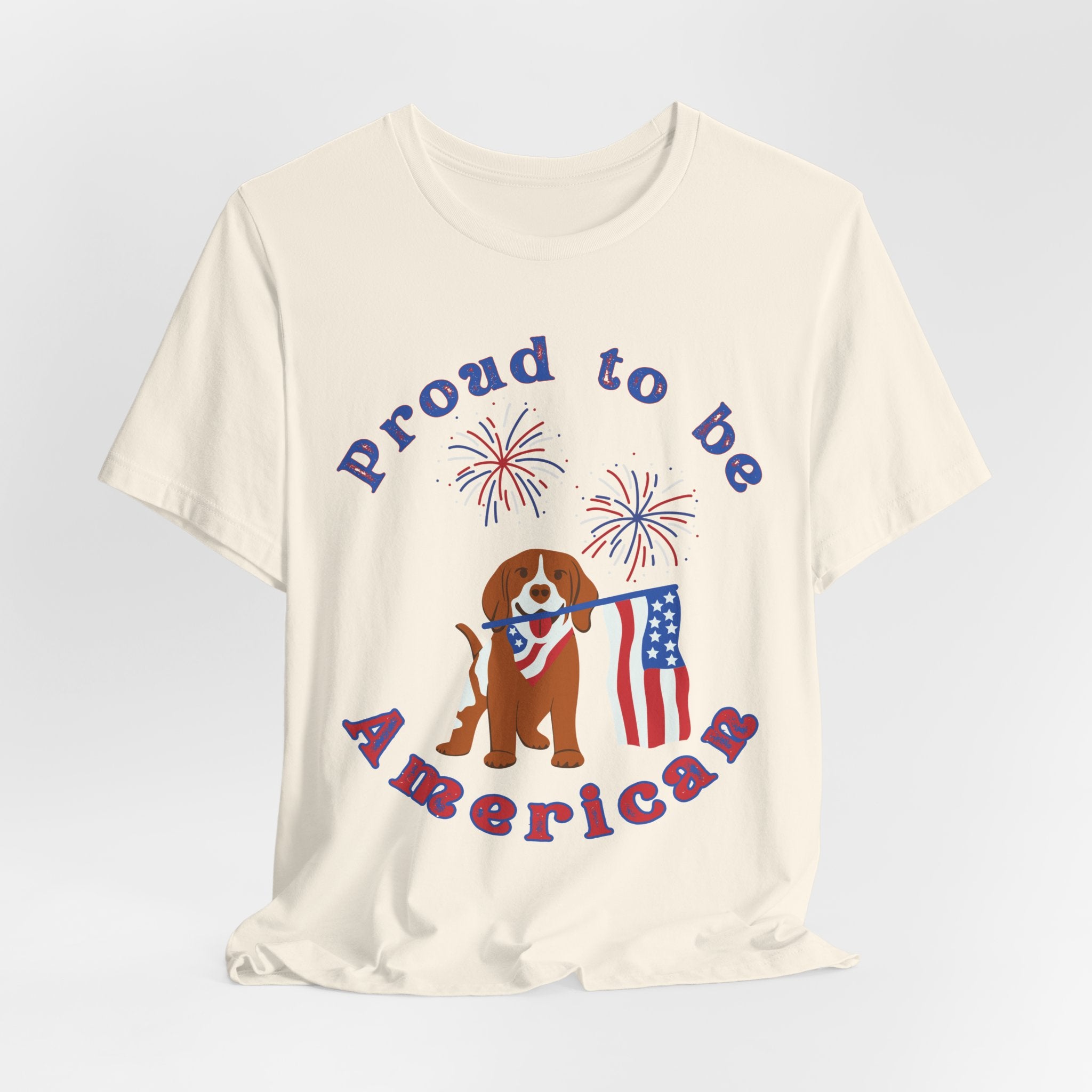 American Flag Dog T-Shirt — Proud to Be American Pet Lover Tee