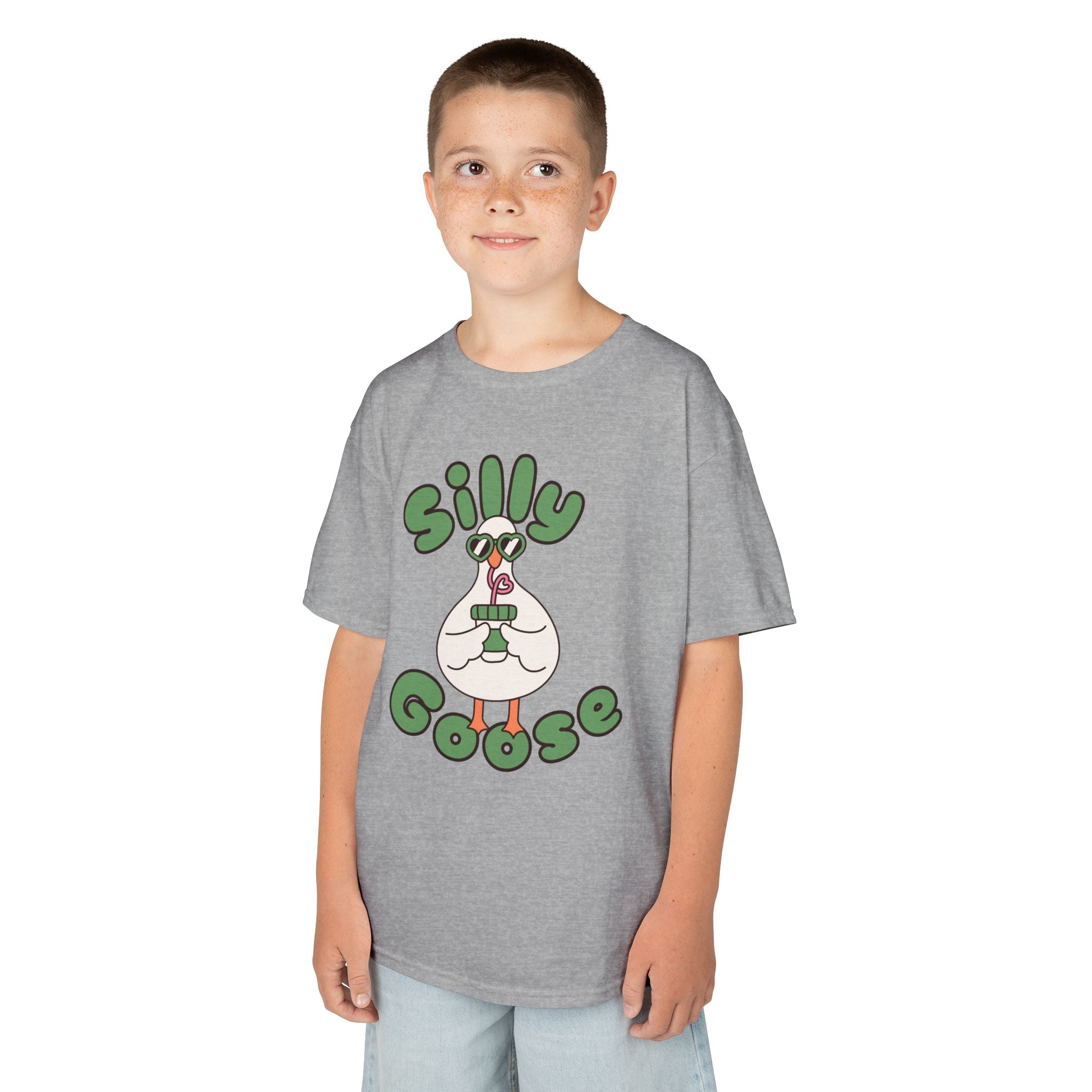 Silly Goose Kids T-Shirt — Cute Cartoon Goose Tee for Children