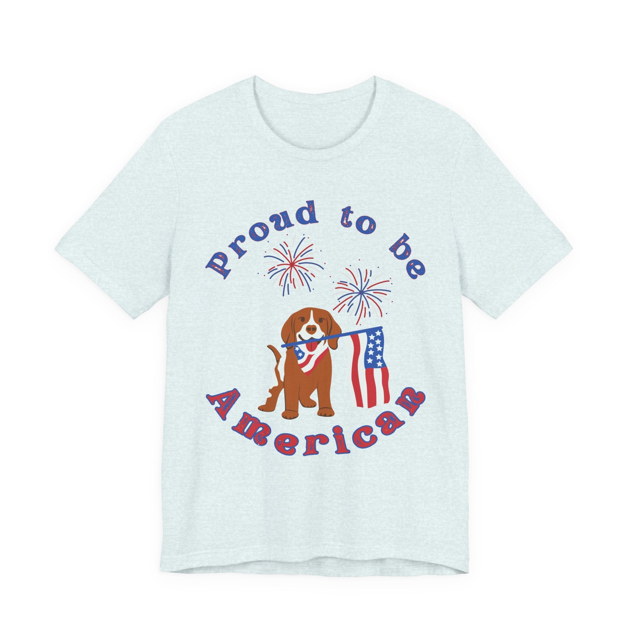 American Flag Dog T-Shirt — Proud to Be American Pet Lover Tee