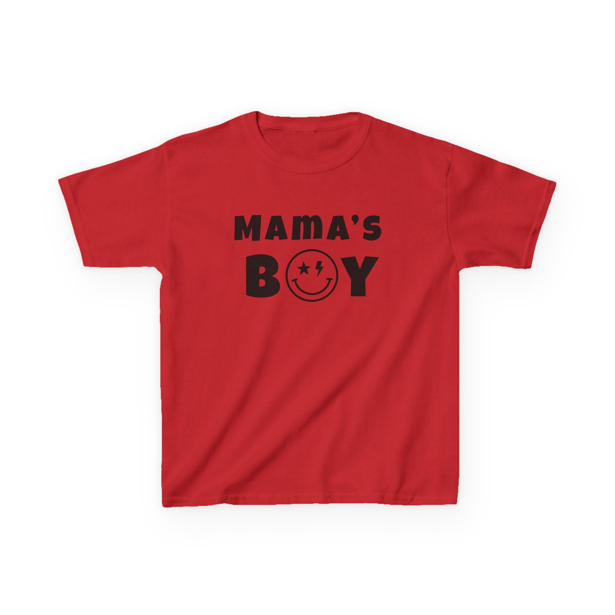 Kids Punk Smiley Tee — “Mama’s Boy” Graphic T-Shirt
