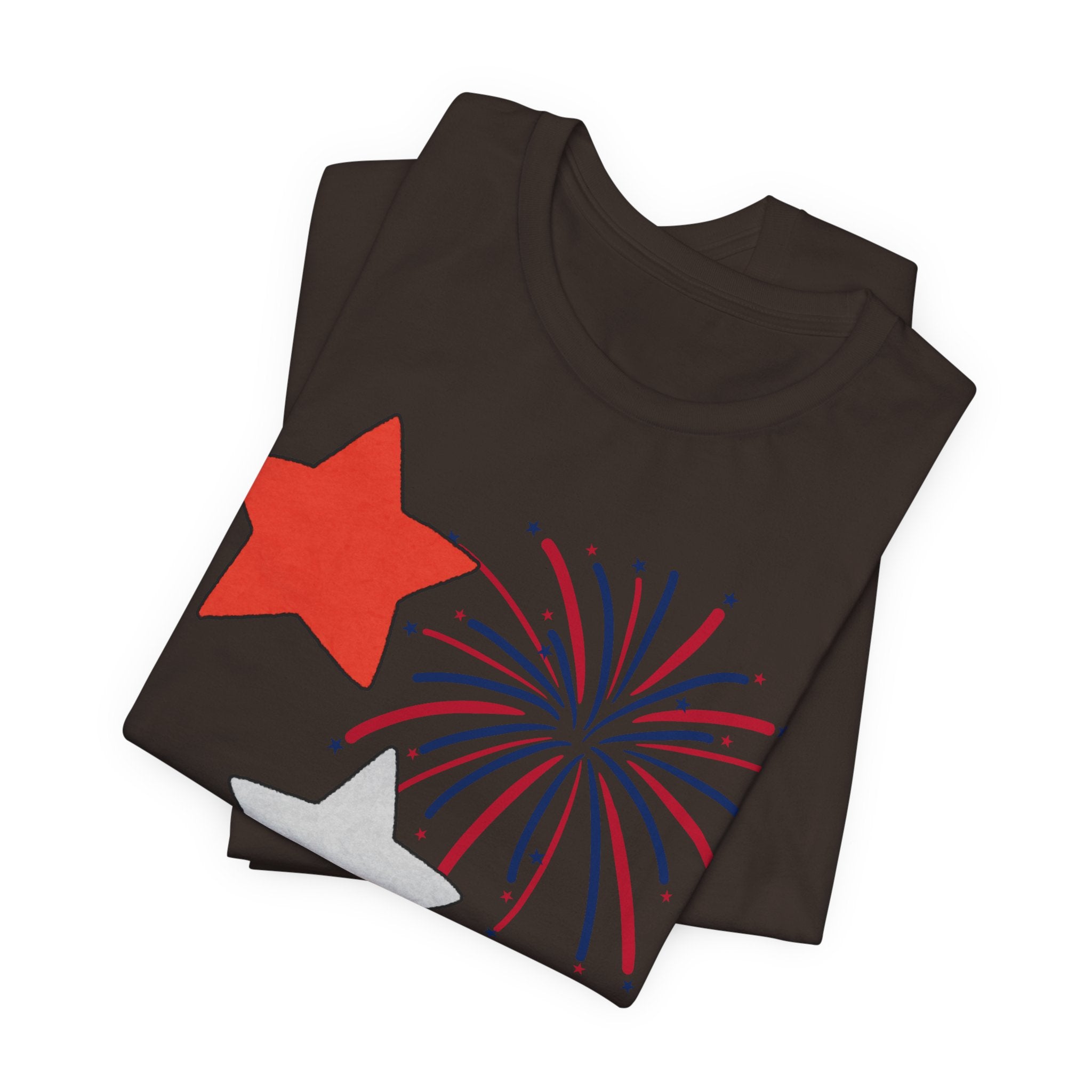 Stars & Fireworks T-Shirt — Patriotic Celebration Tee