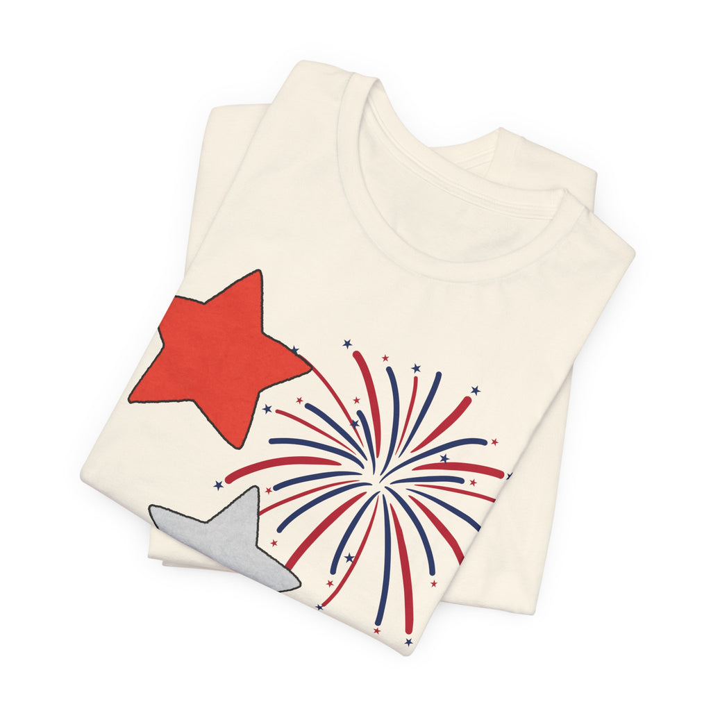 Stars & Fireworks T-Shirt — Patriotic Celebration Tee