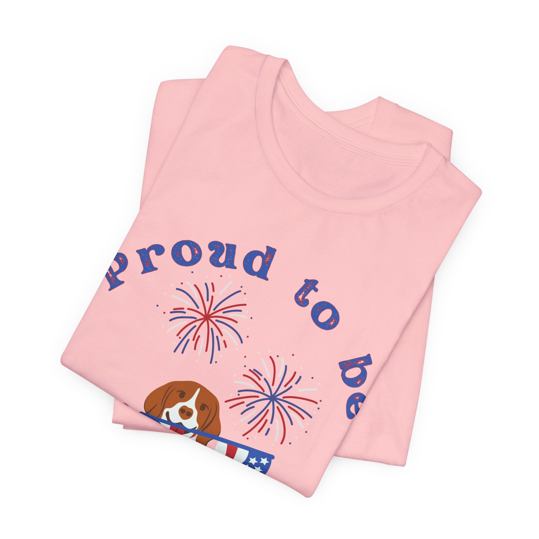 American Flag Dog T-Shirt — Proud to Be American Pet Lover Tee