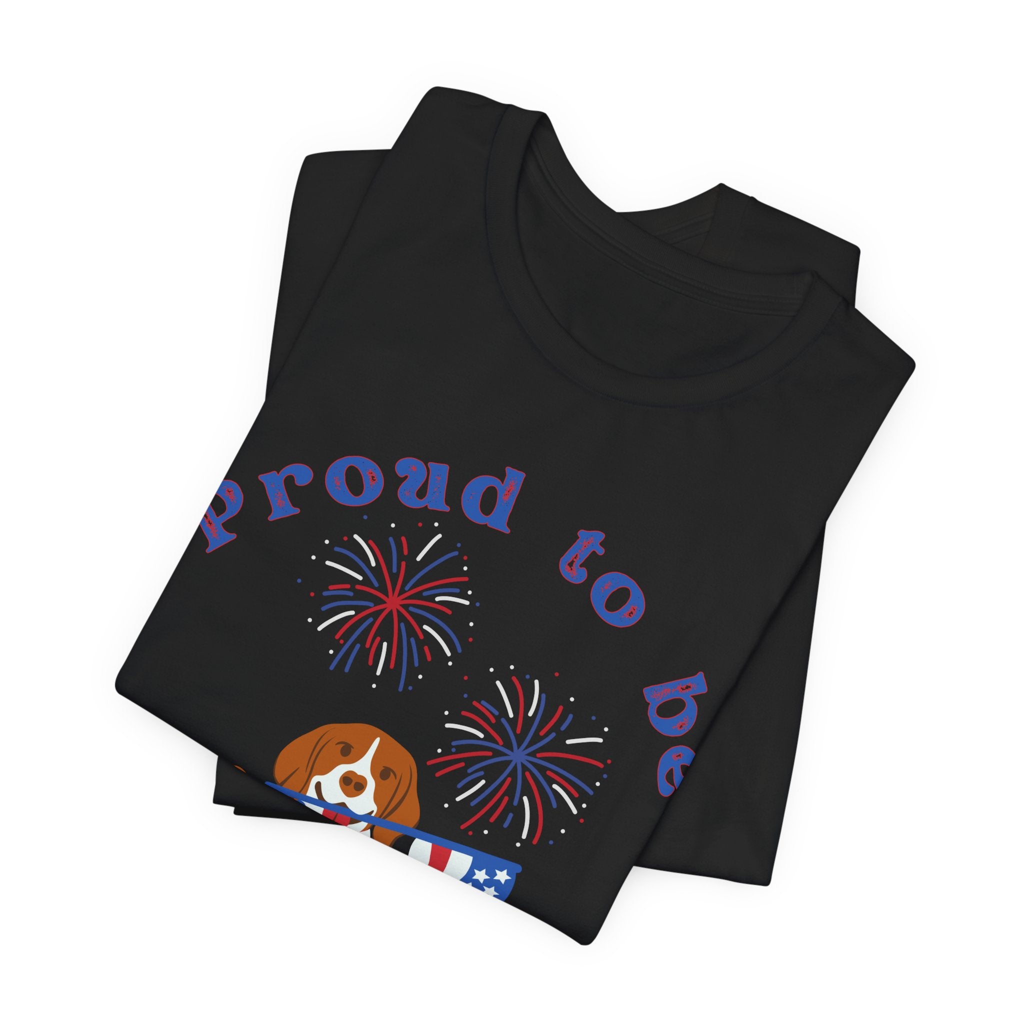 American Flag Dog T-Shirt — Proud to Be American Pet Lover Tee